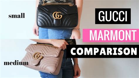 gucci marmont 22cm vs 26cm|authentic Gucci Marmont small bag.